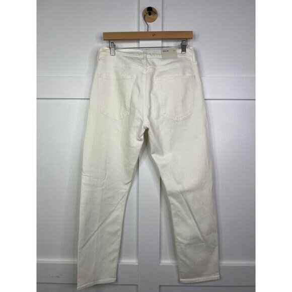 NWT Agolde Toni Mid Rise Straight Leg Denim Jeans in Radiate White Wash Size: 30 - Picture 7 of 8